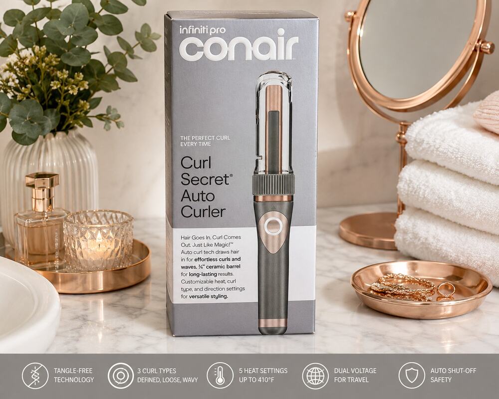 Conair InfinitiPRO Curl Secret Auto Curler CD1031L New Factory Sealed Dual Volt